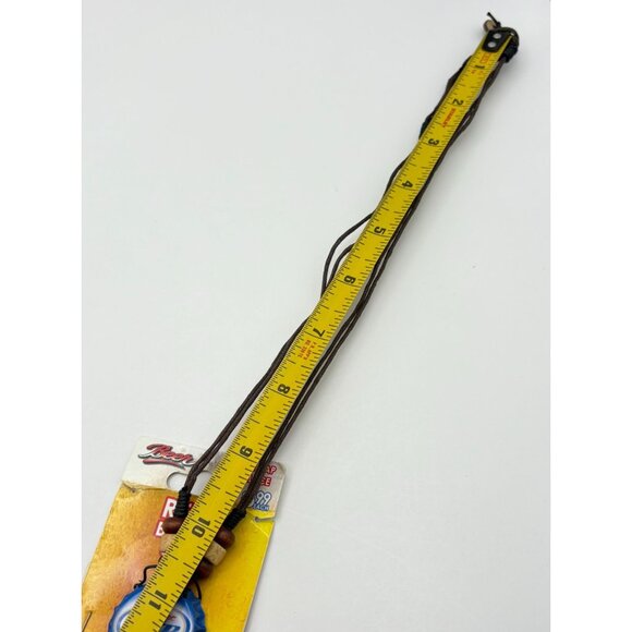 Miller Lite Beer Bottle Cap Necklace Novelty Wooden Beads Adjustable Cord - Picture 5 of 7